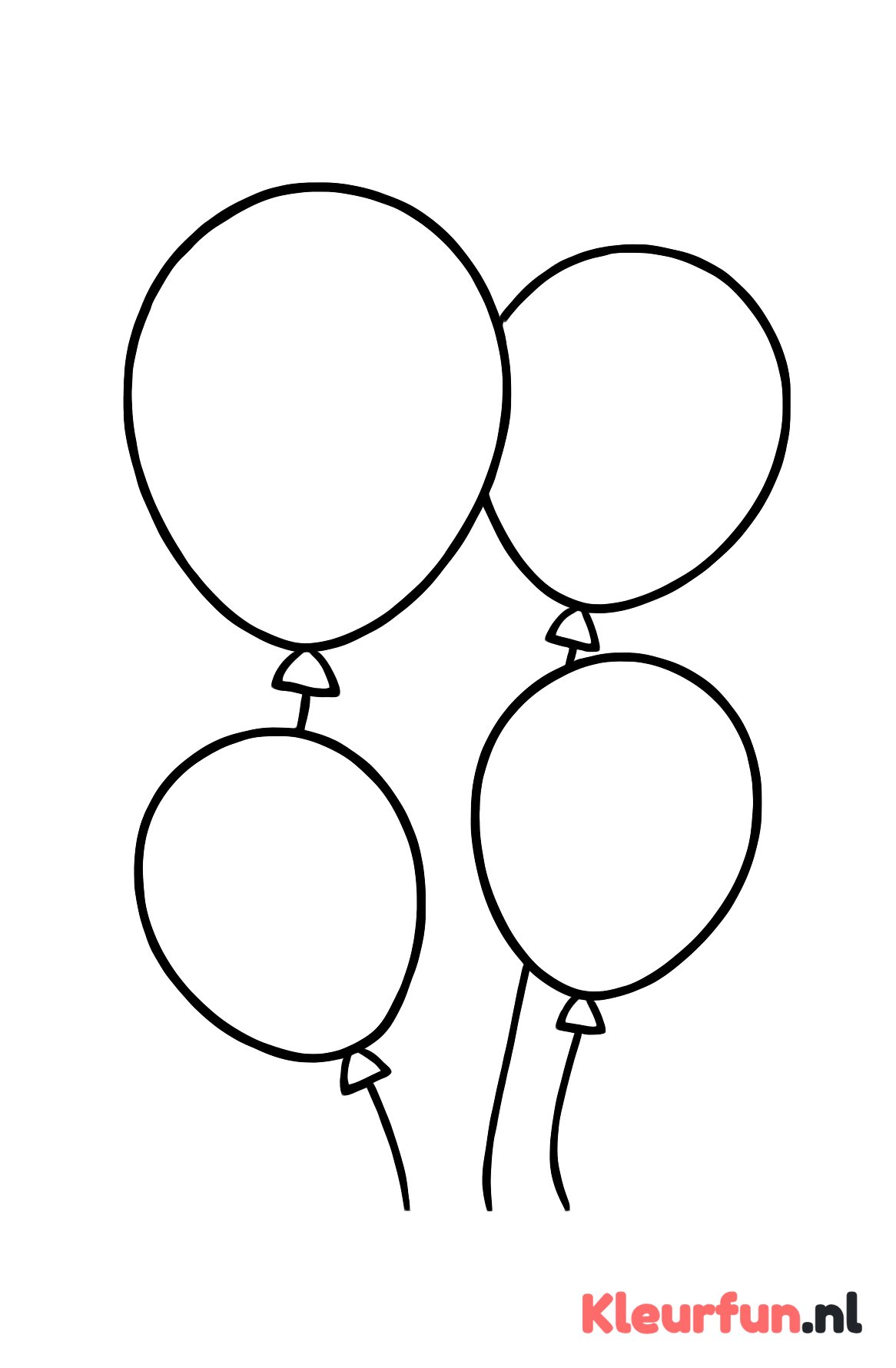 Vier grote ballonnen