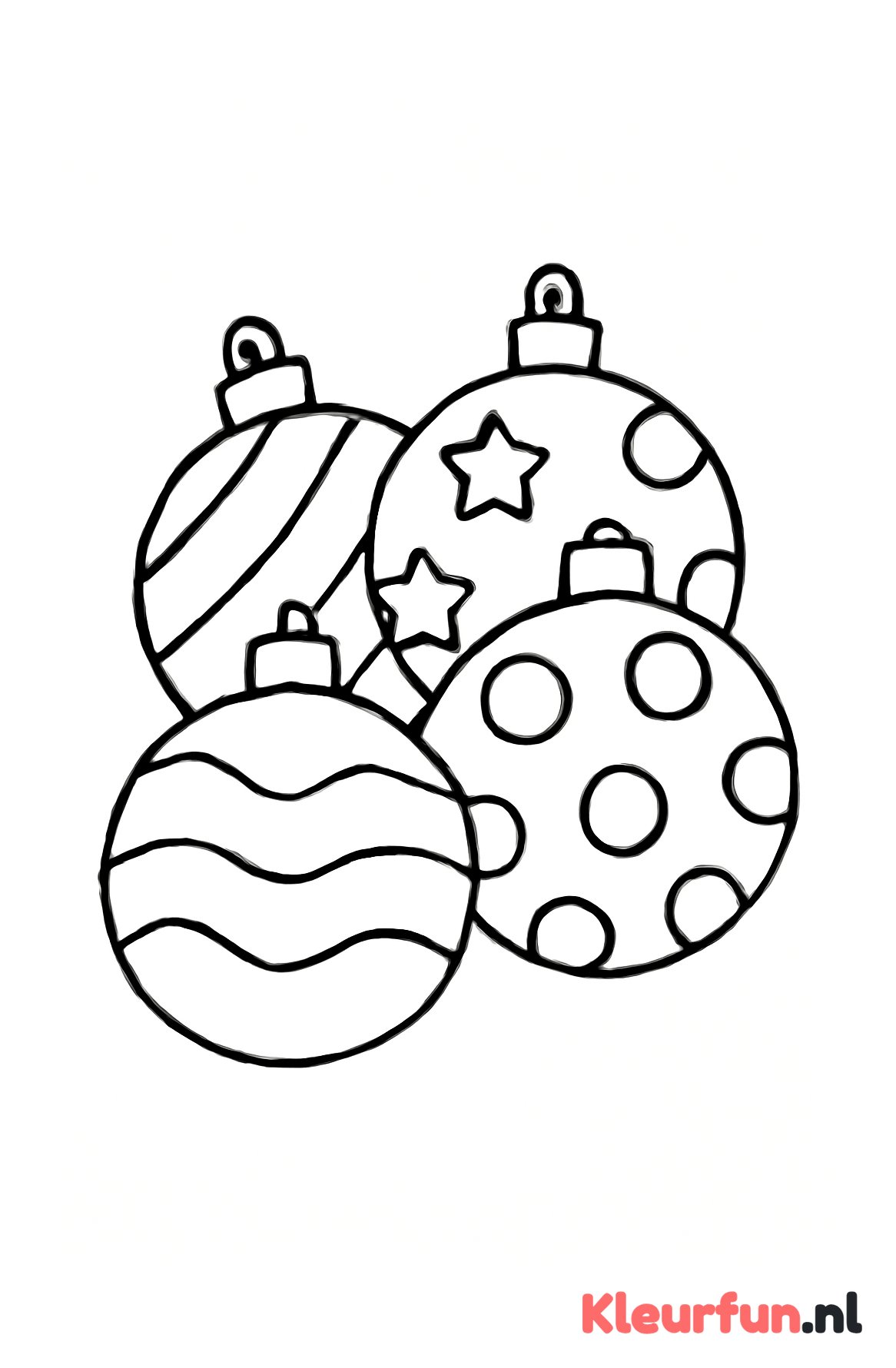 Vier grote kerstballen
