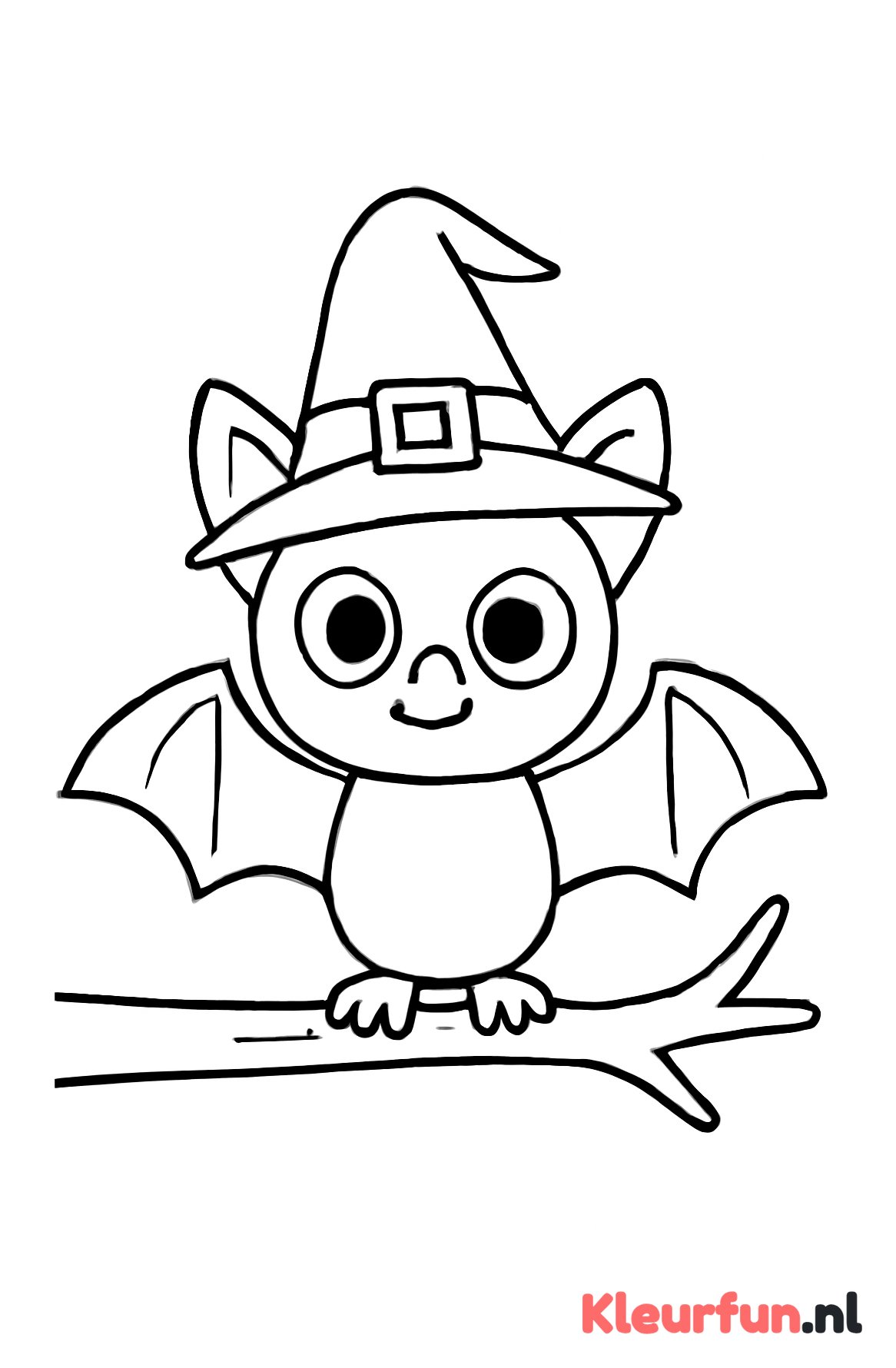 Vleermuis met Halloween hoed