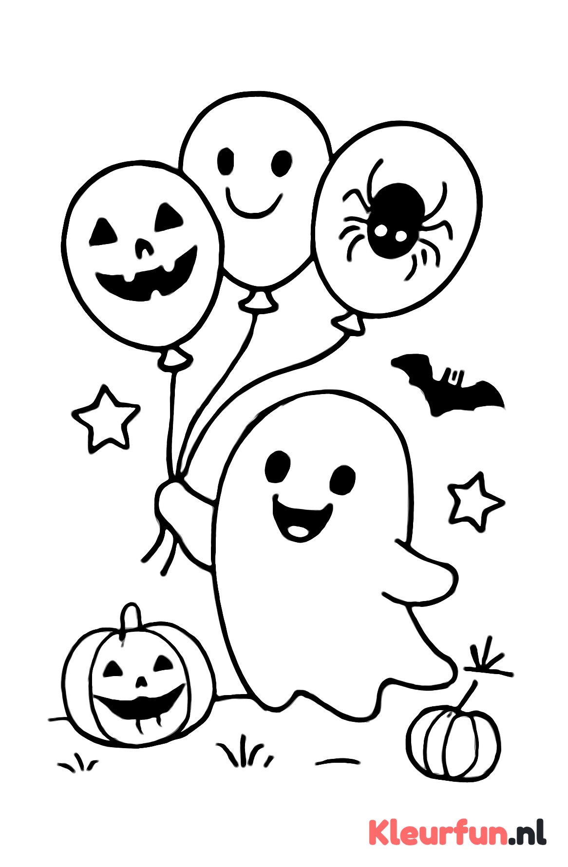 Vrolijk Spookje met Ballonnen