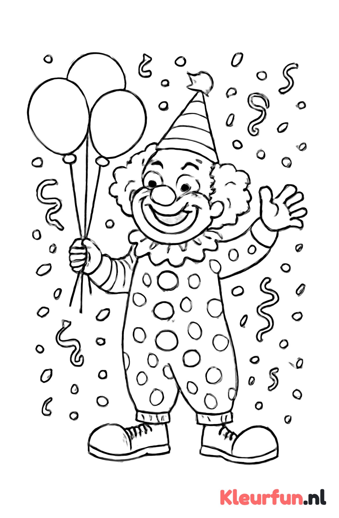 Vrolijke clown bij carnaval