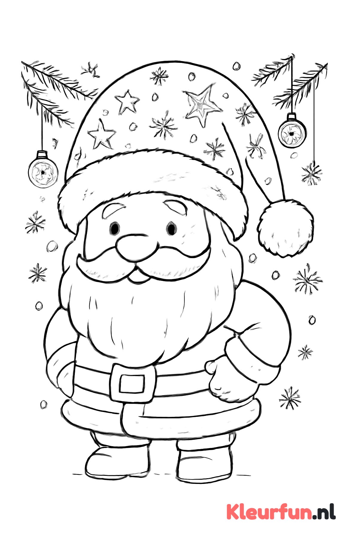 Vrolijke kerstman met kerstmuts
