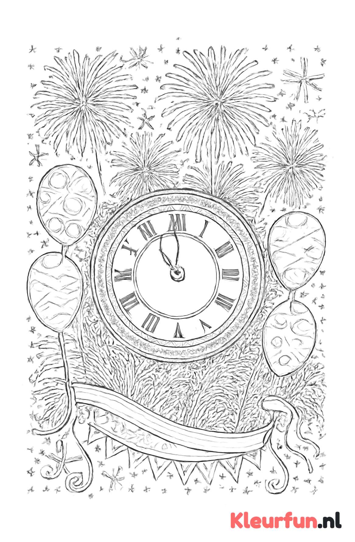 Vuurwerk en feestelijke patronen in winternacht