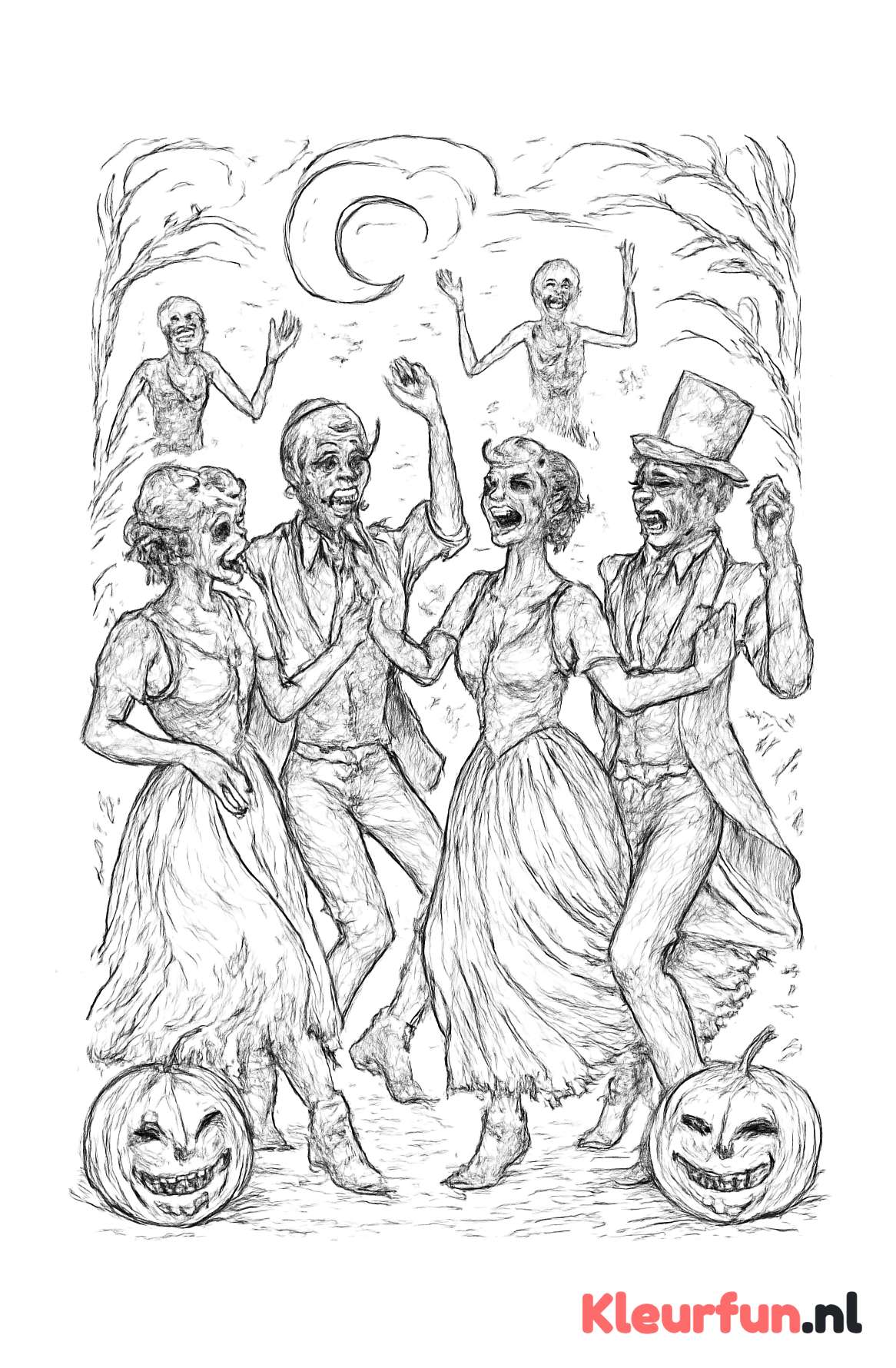 Dansende zombies op het feest