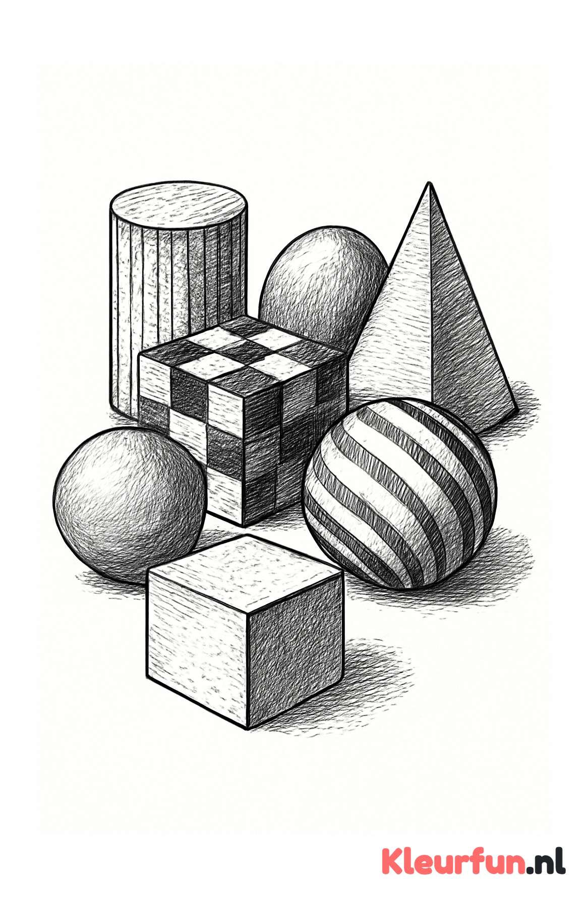 3D vormen met texturen
