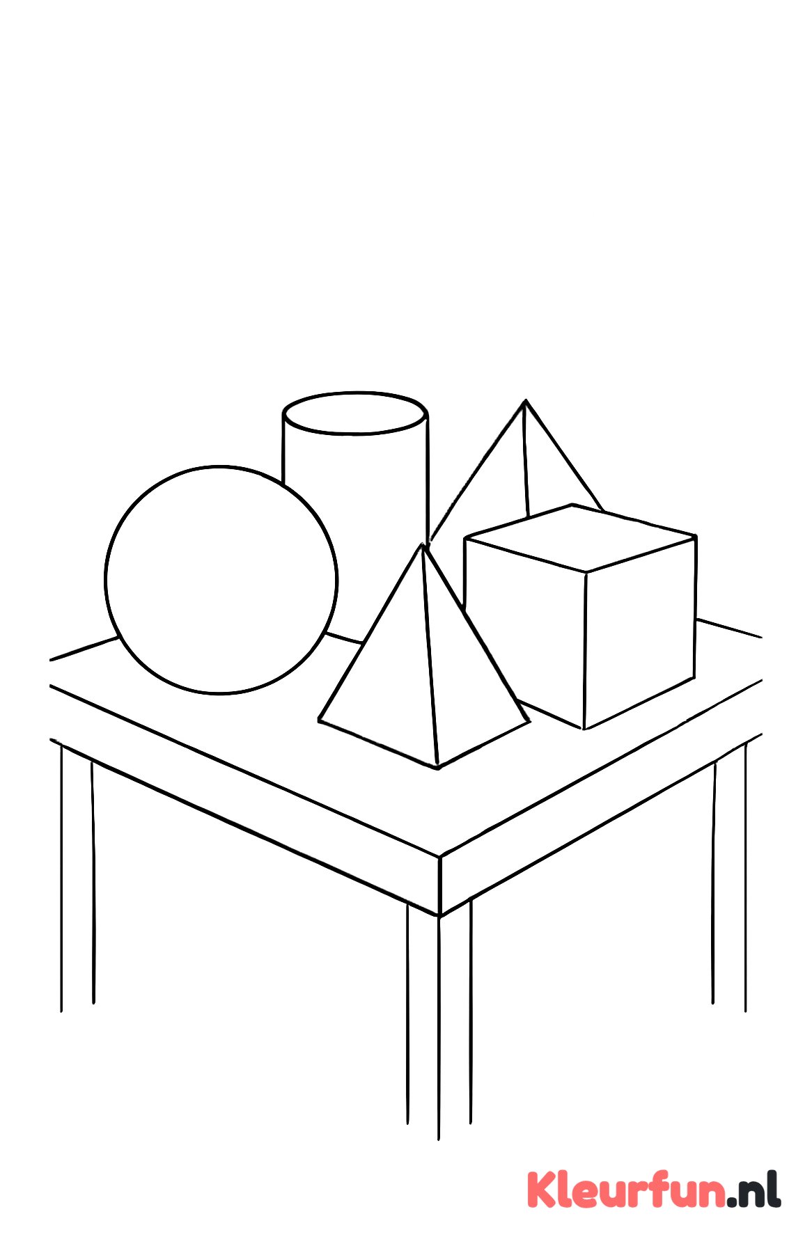 3D vormen op tafel