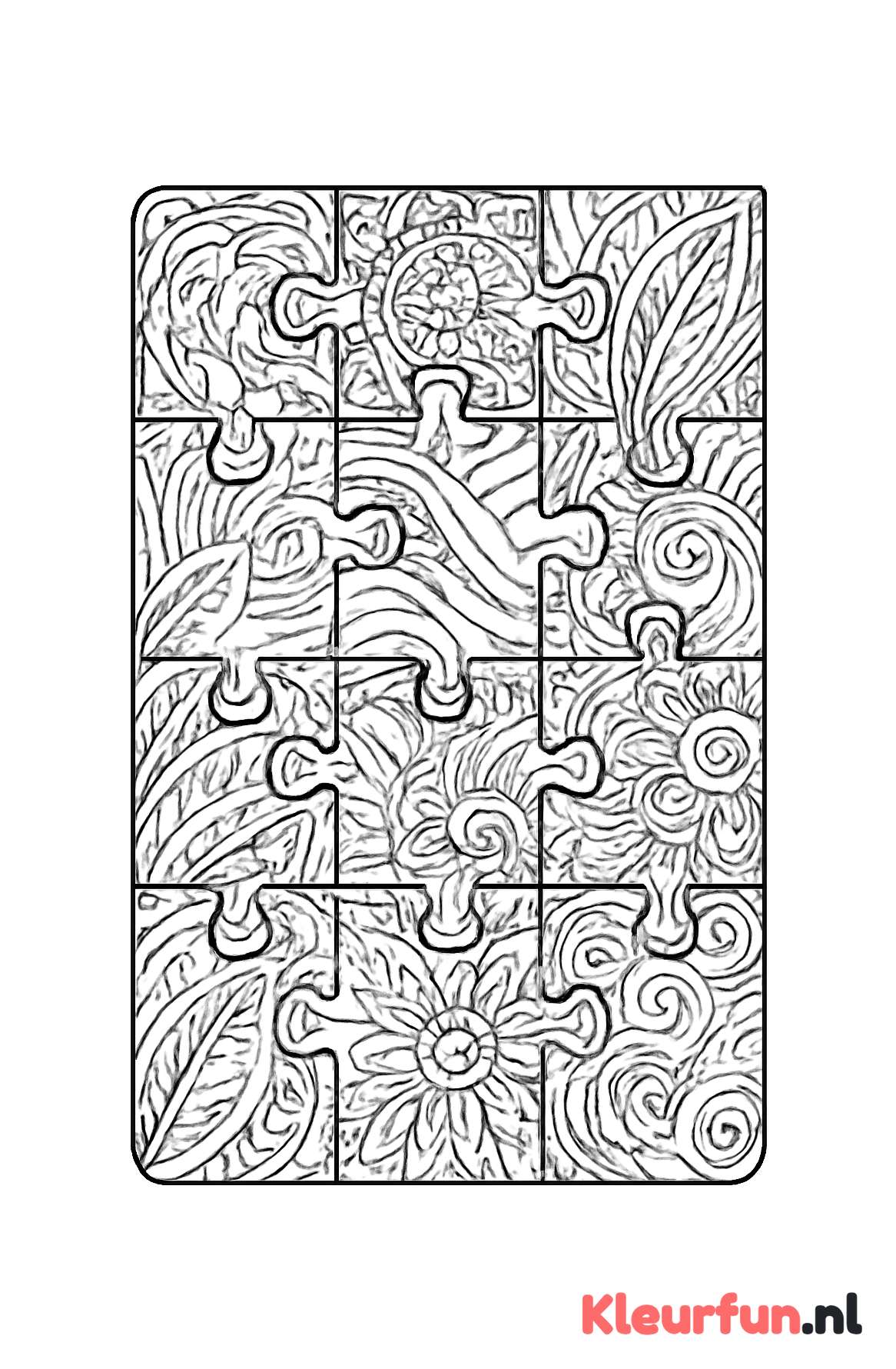 Abstracte puzzelstukken