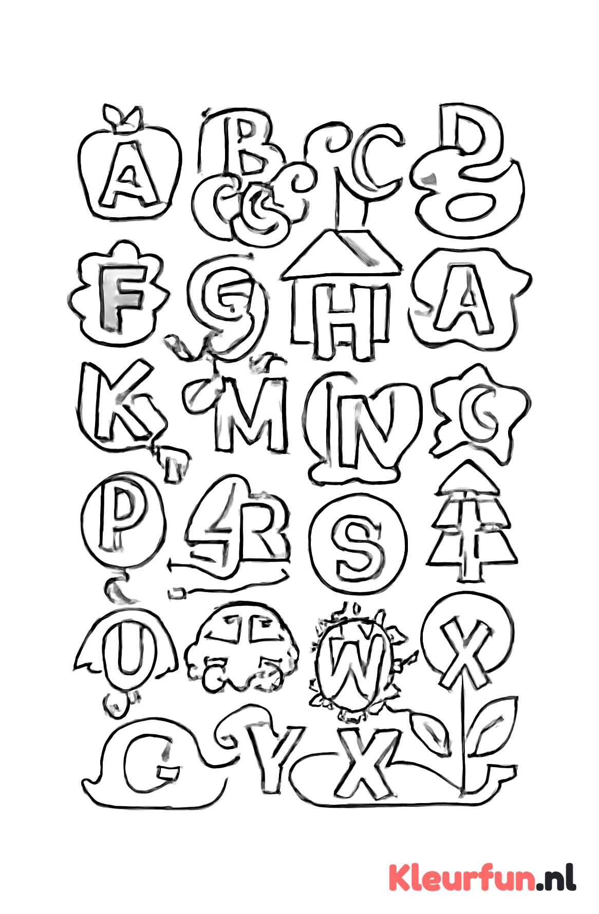 Grote alfabet letters