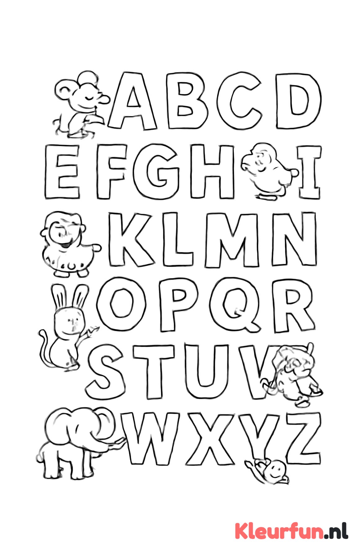 Alfabet met Dieren voor Kleuters