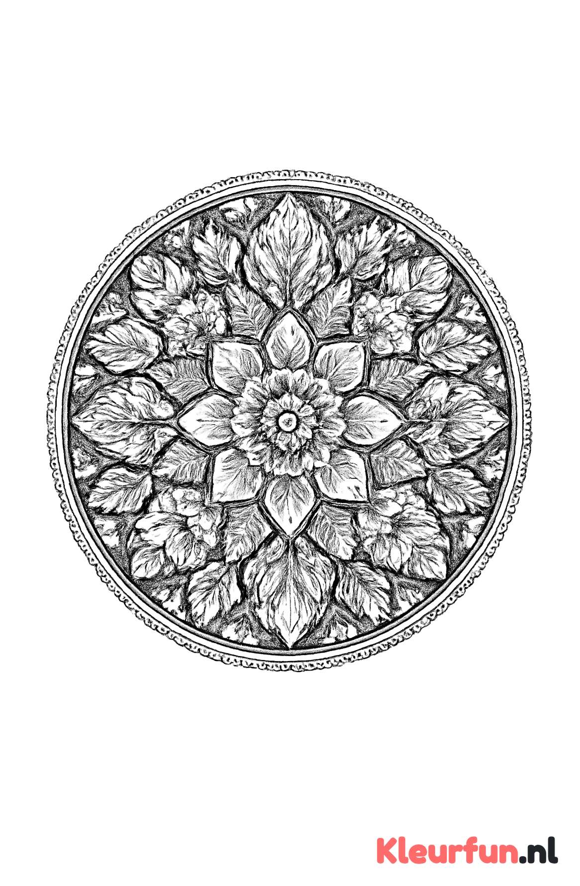 Bloemen en Bladeren Mandala
