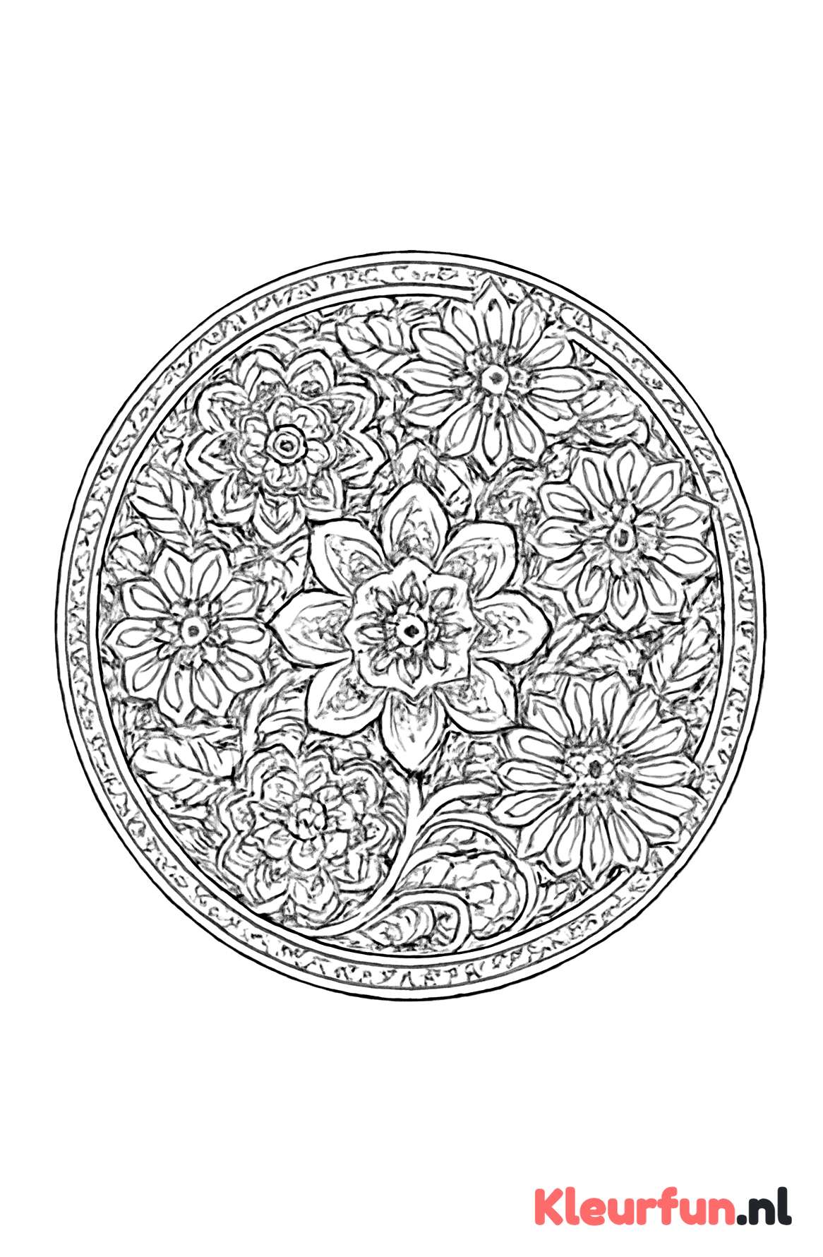 Differentieerde Bloemen Mandala
