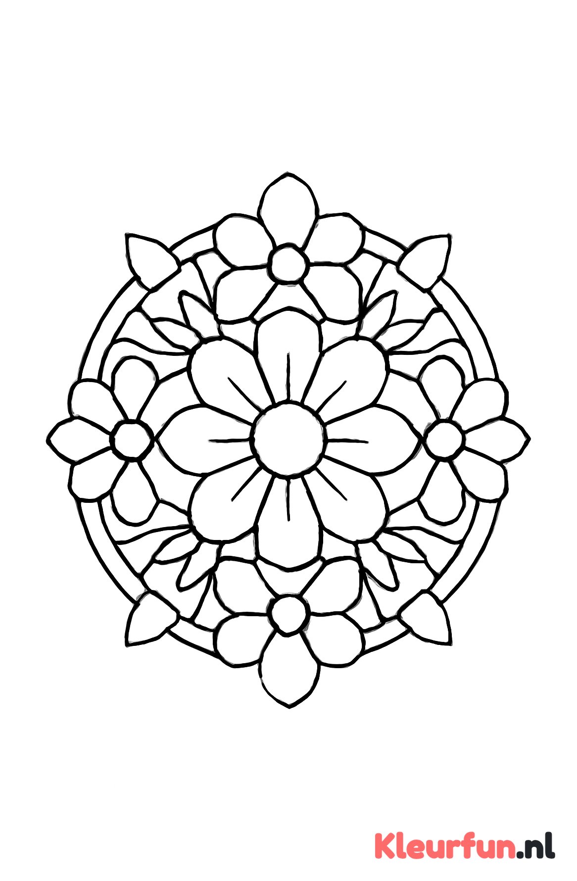 Eenvoudige bloemen mandala