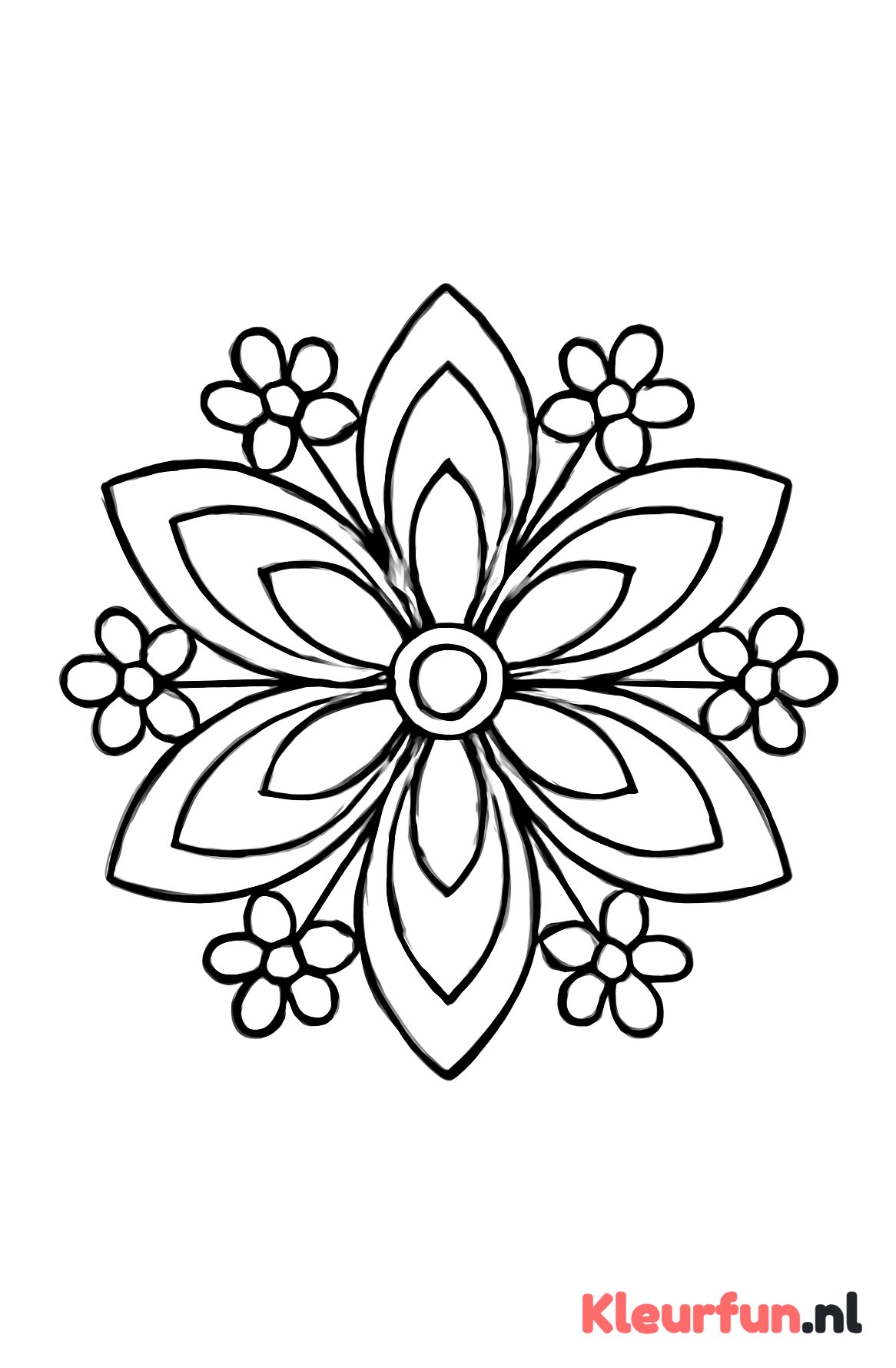 Gestileerde bloemen mandala