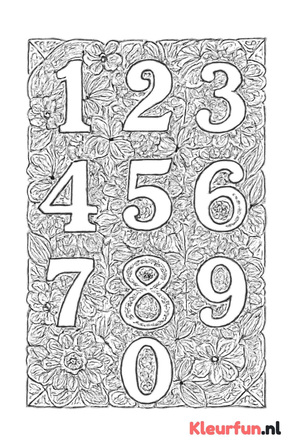 Cijfers in Geometrische en Florale Patronen