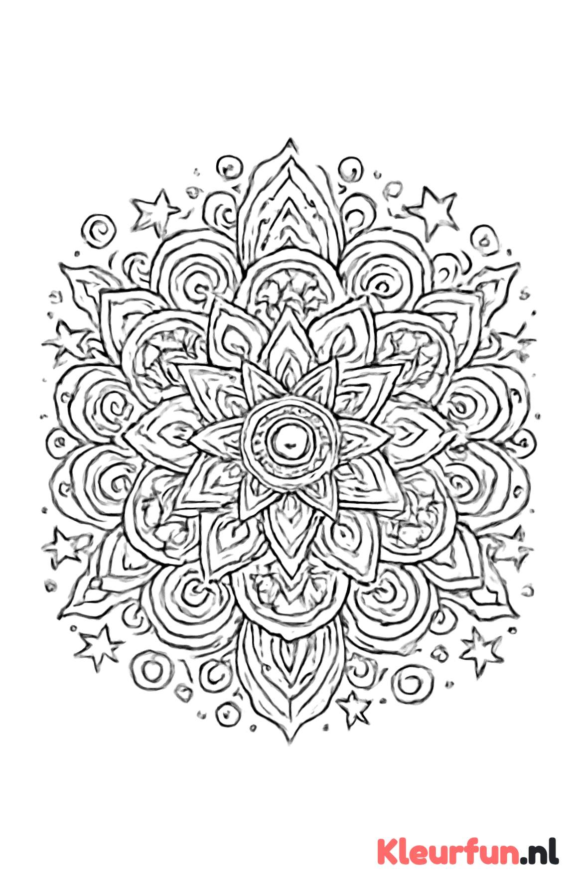 Cirkels en sterren mandala