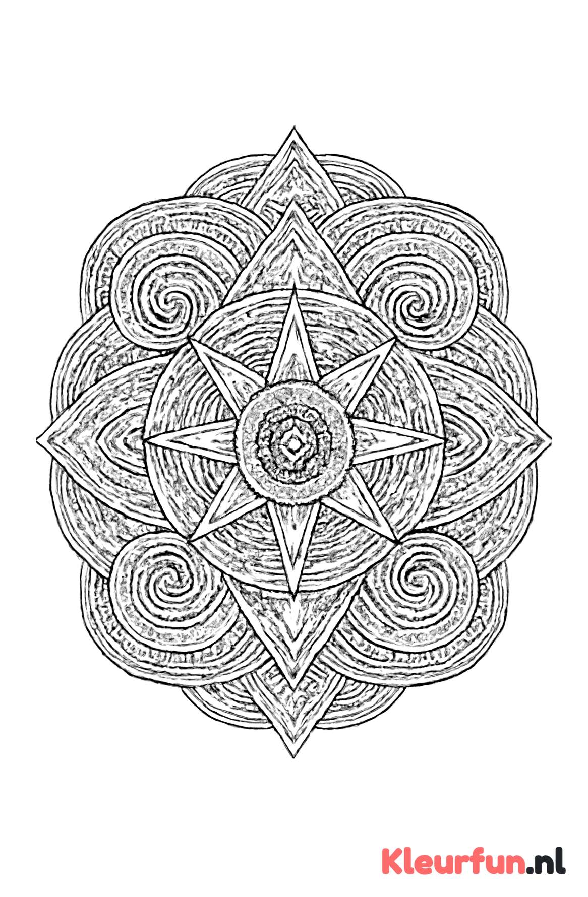 Complexe mandala met geometrische vormen