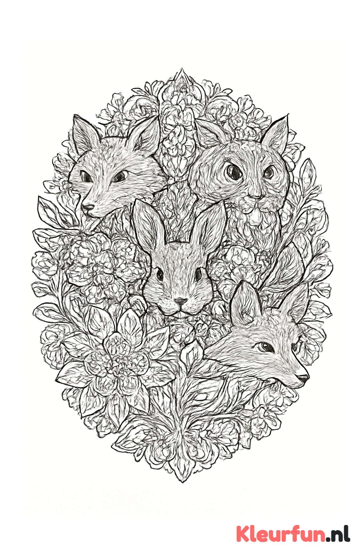 Dieren en Natuur Mandala
