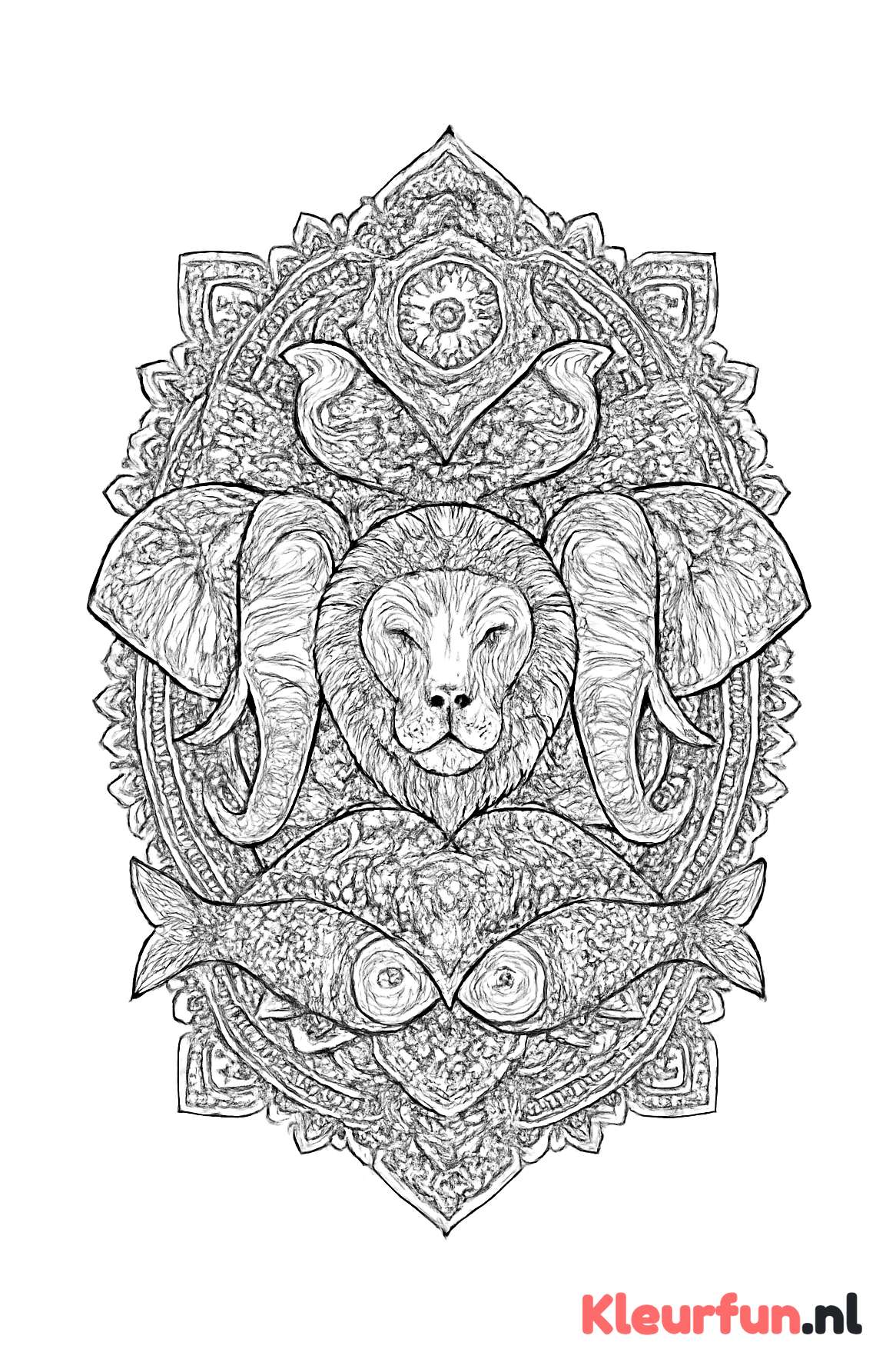 Complexe Dieren Mandala