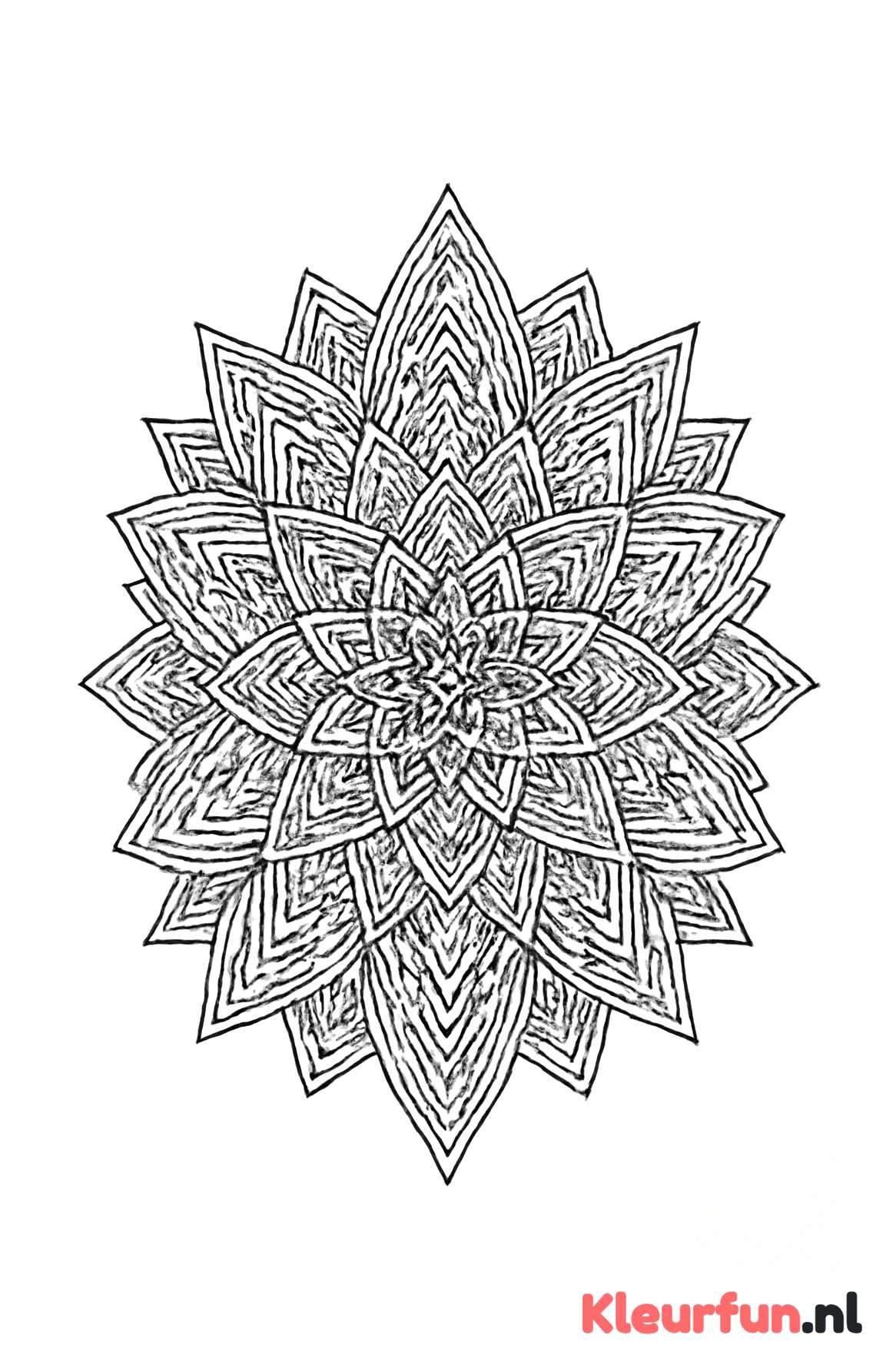 Mandala met driehoekige patronen