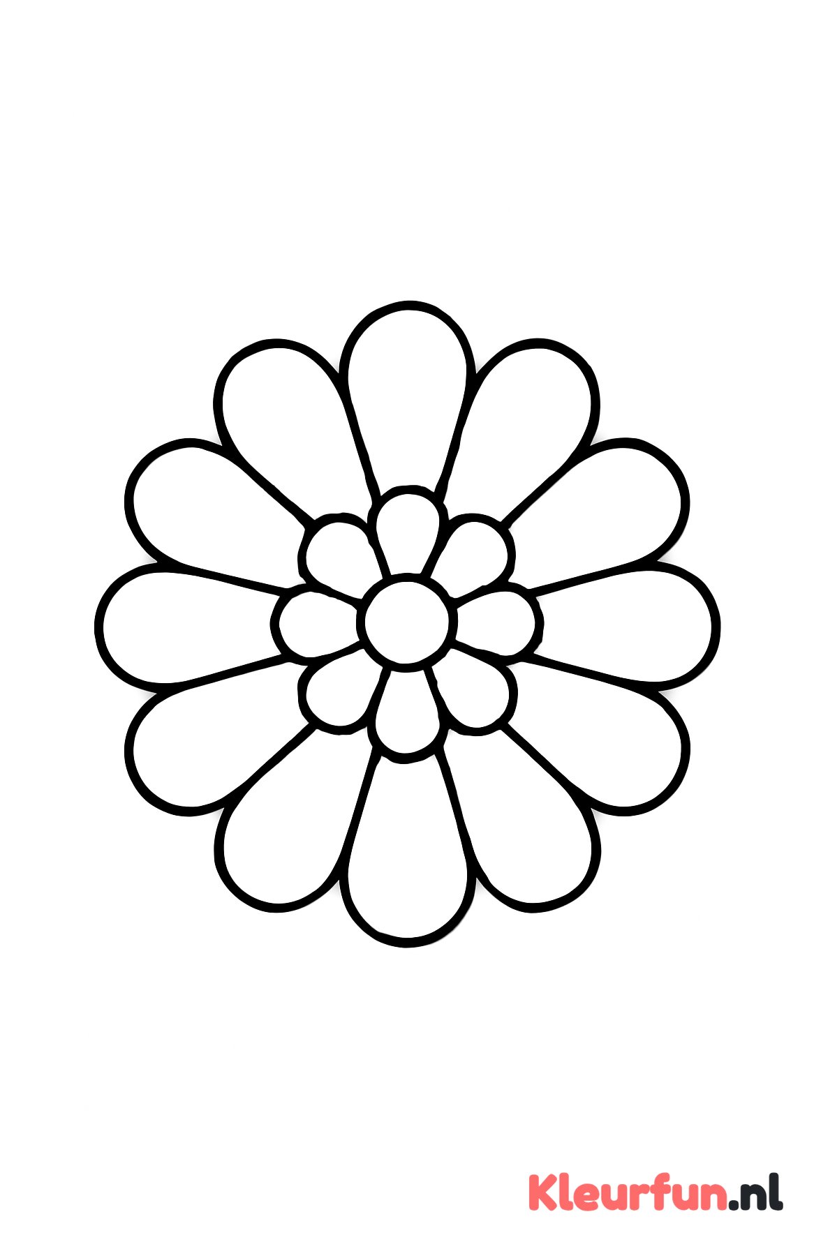 Eenvoudige bloemen mandala kleurplaat