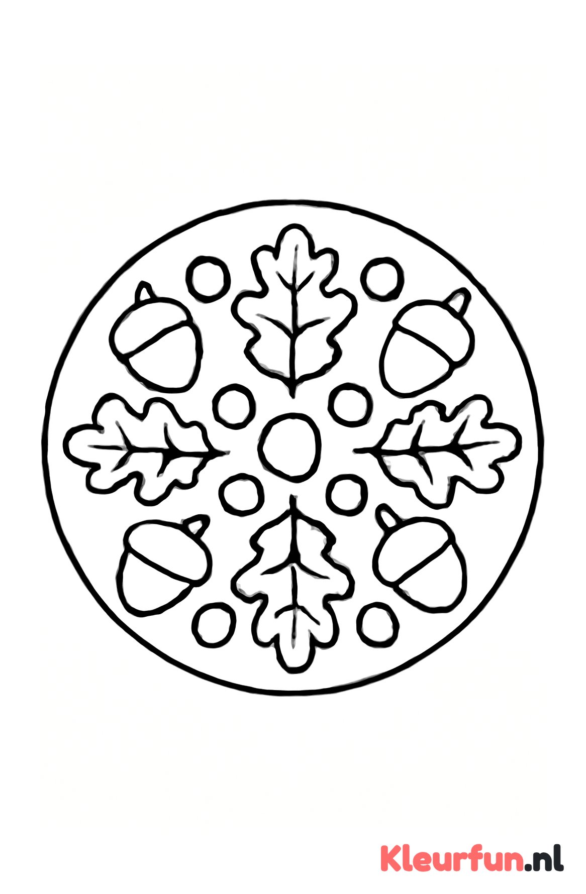 Eenvoudige herfstmandala voor peuters