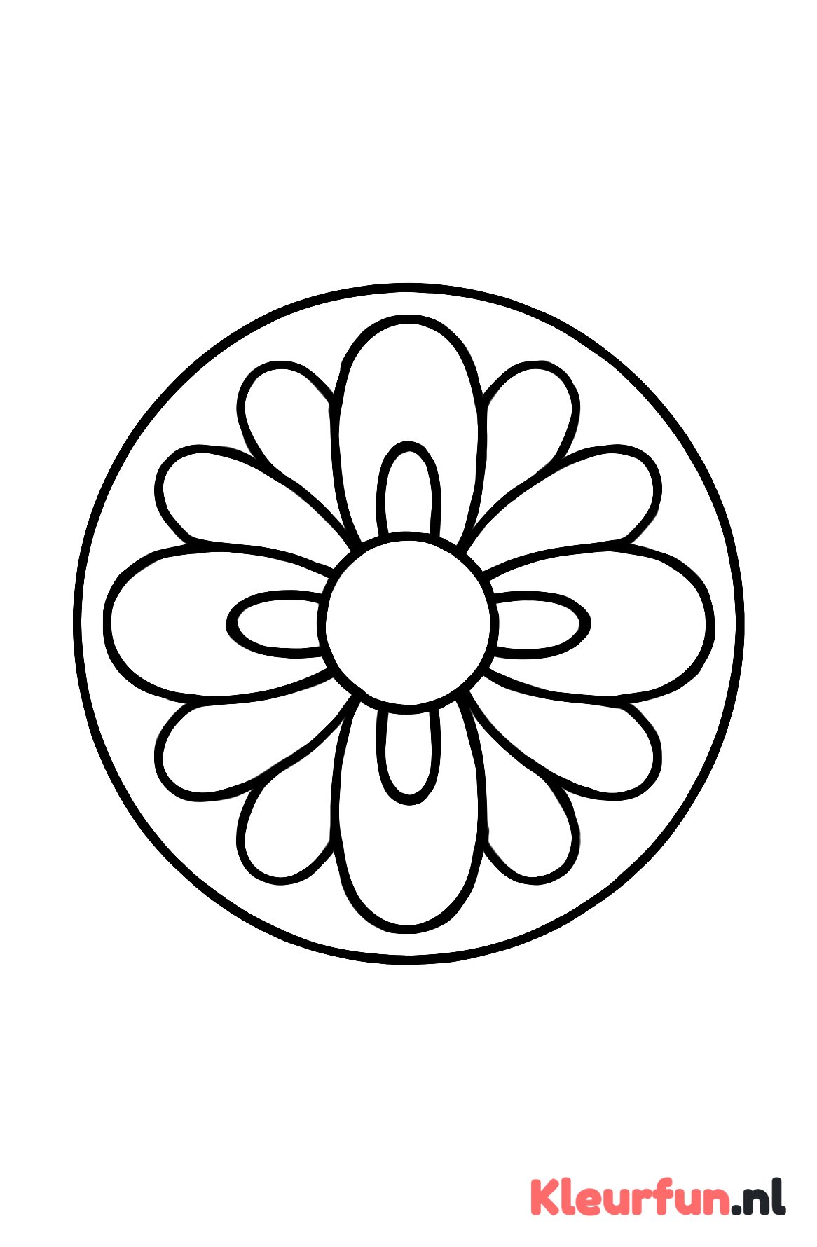 Eenvoudige mandala voor peuters