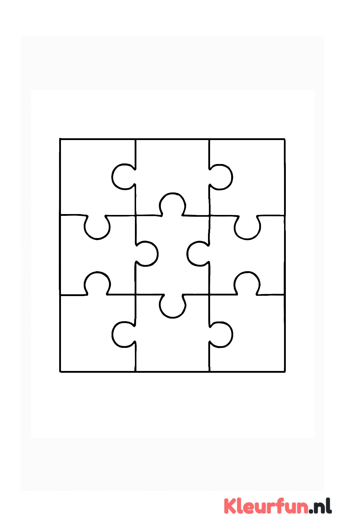Grote puzzelstukken basisvorm