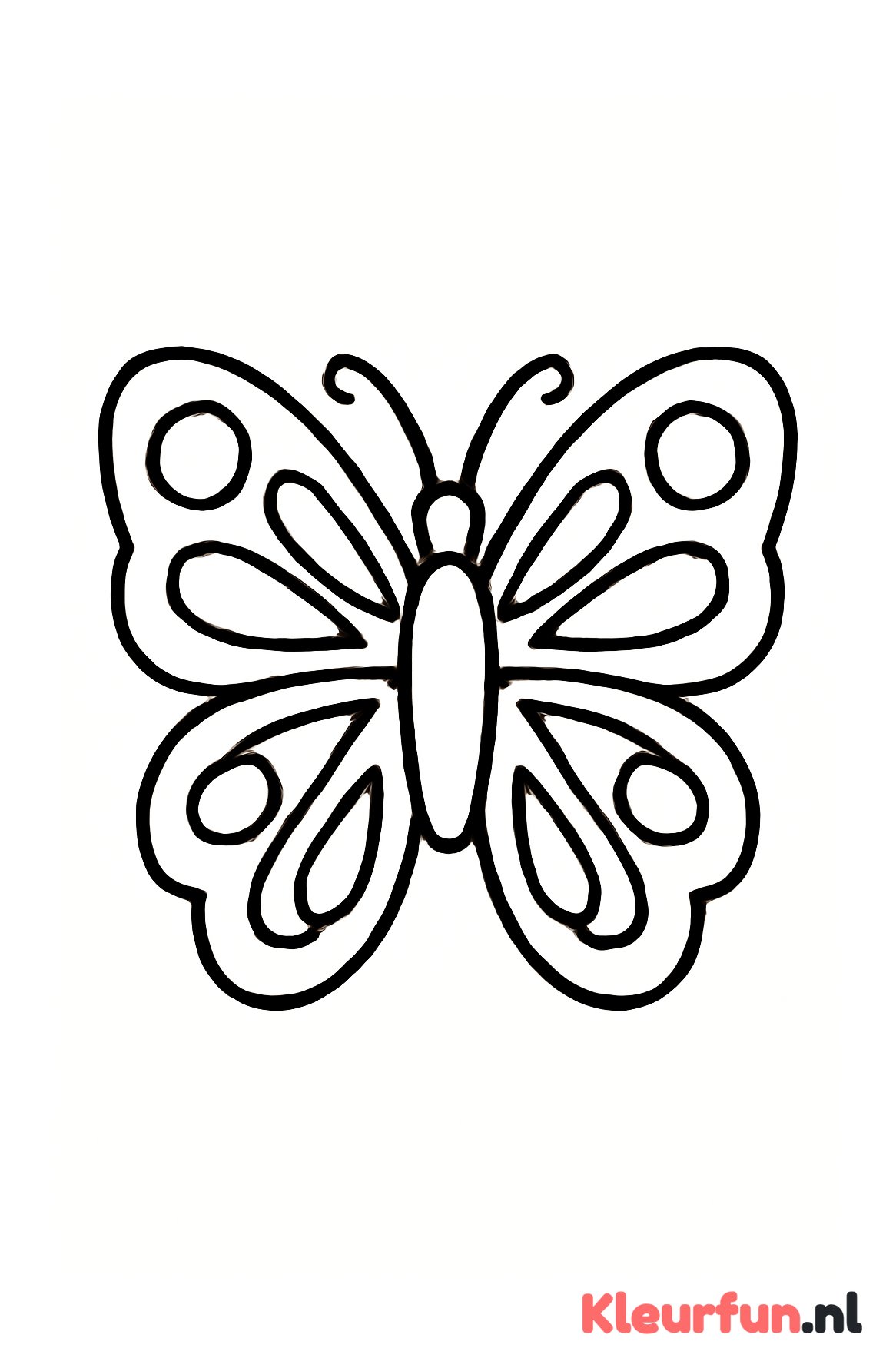 Grote eenvoudige vlinder mandala