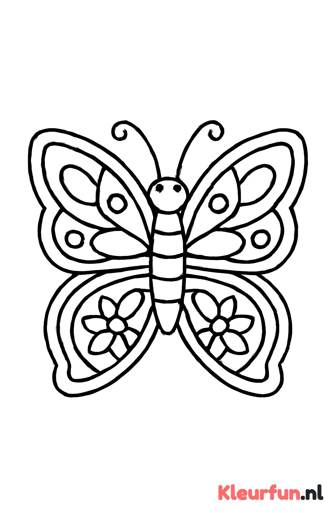 Grote vlinder mandala