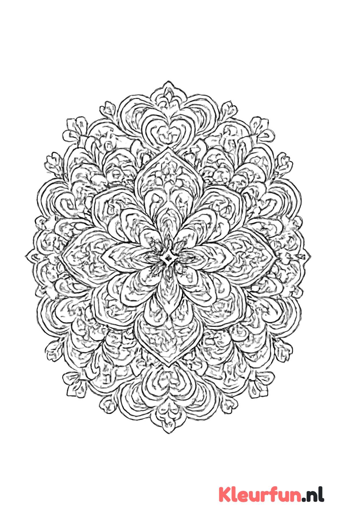 Hart en Bloemen Mandala