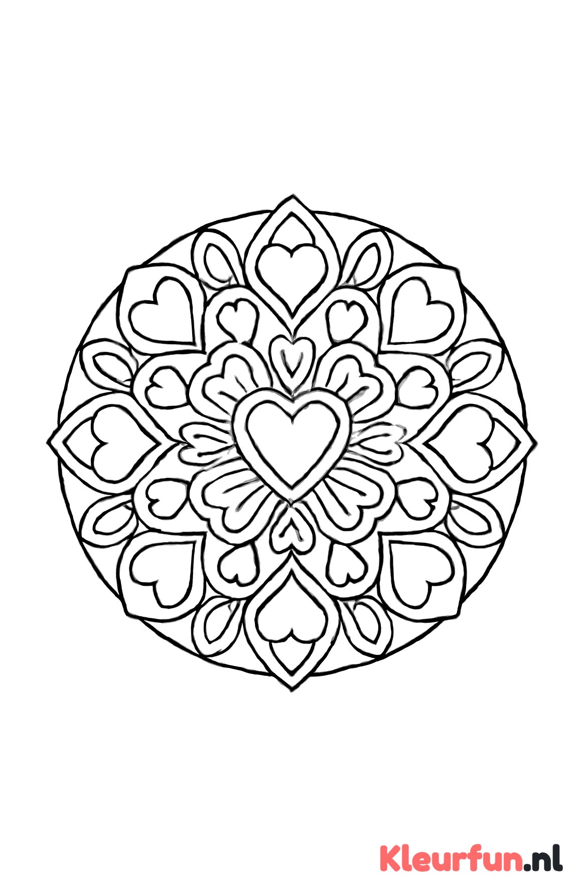 Herhalende Hartjes Mandala