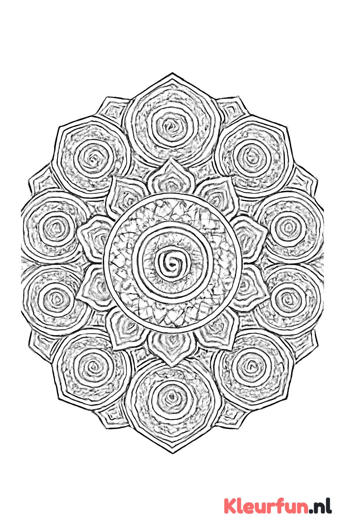 Mandala met herhaling van geometrische vormen