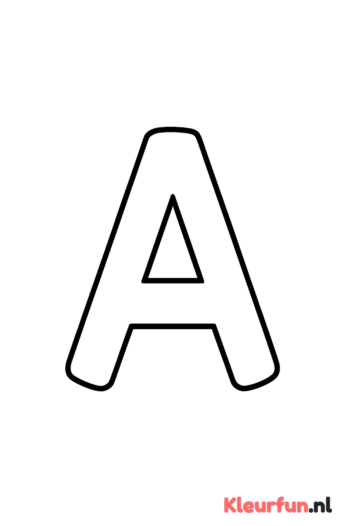 Hoofdletter A kleurplaat