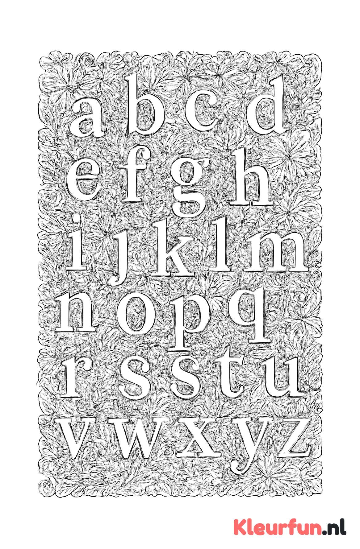 Kleine letters met fantasierijke achtergrond