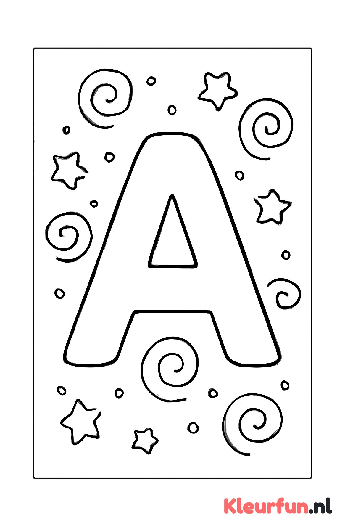 Letter A - één per pagina