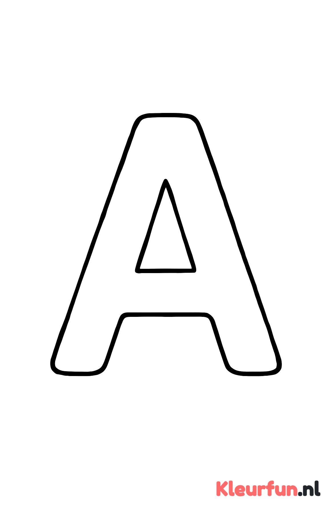 Letter A - Grote eenvoudige lijnen