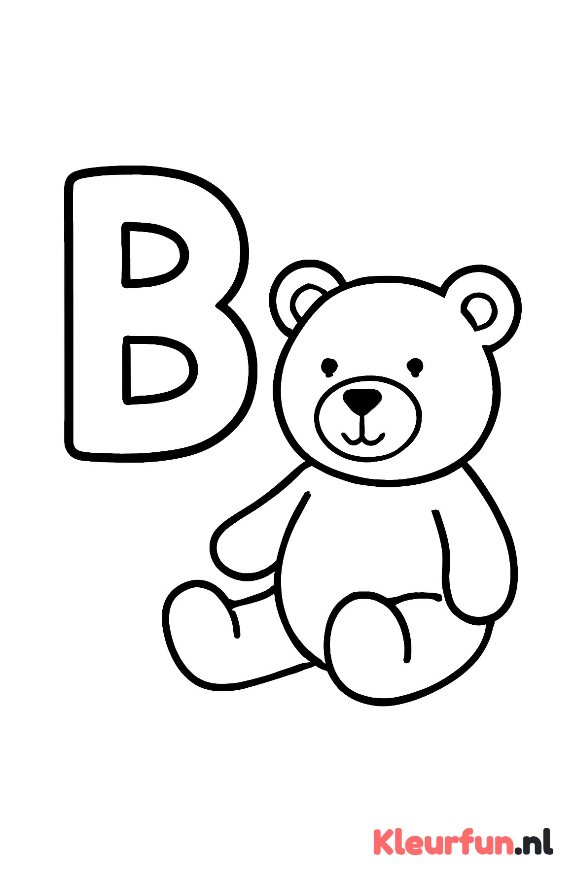 Letter B met beer