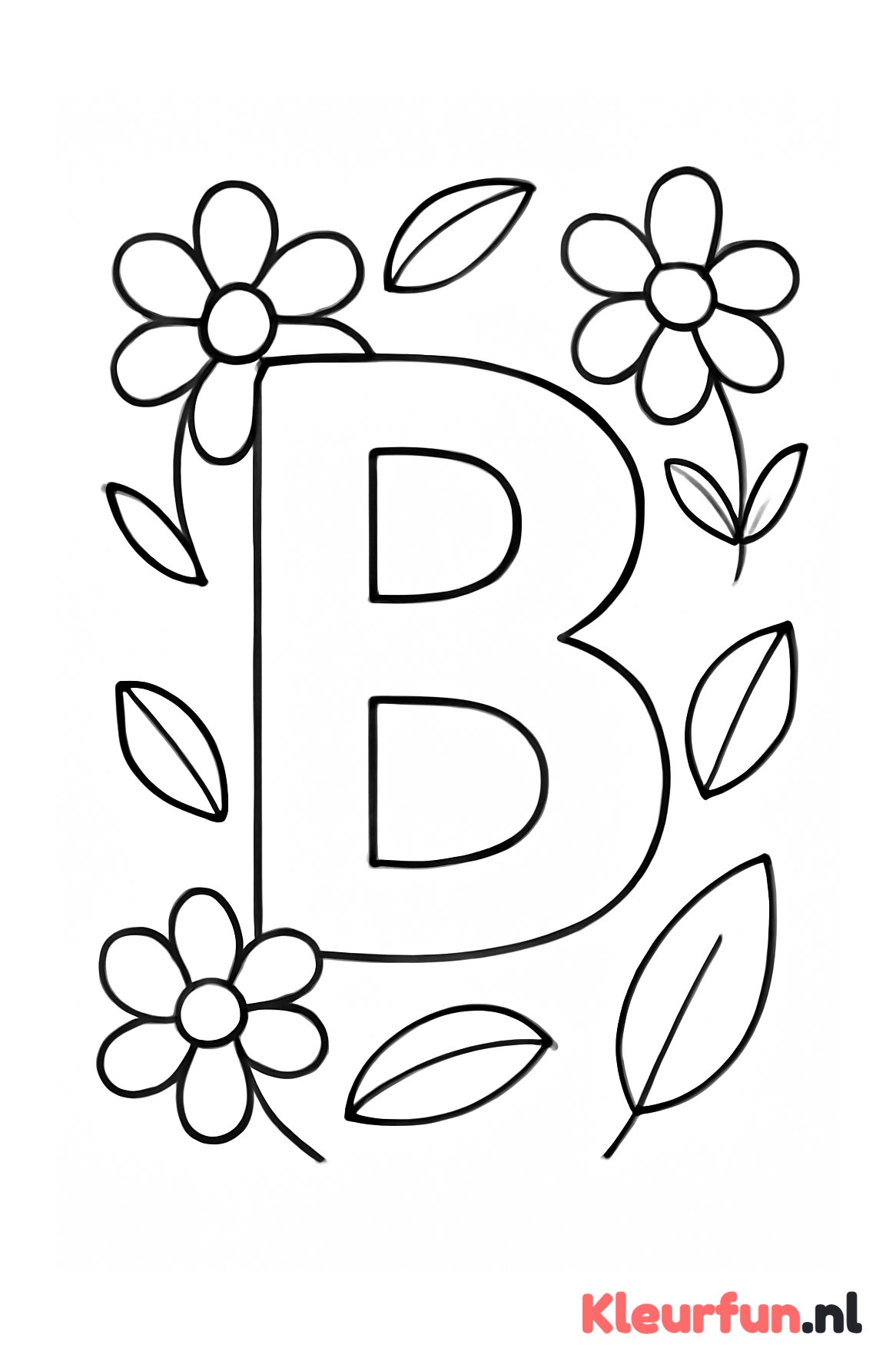 Letter B - groot met versiering