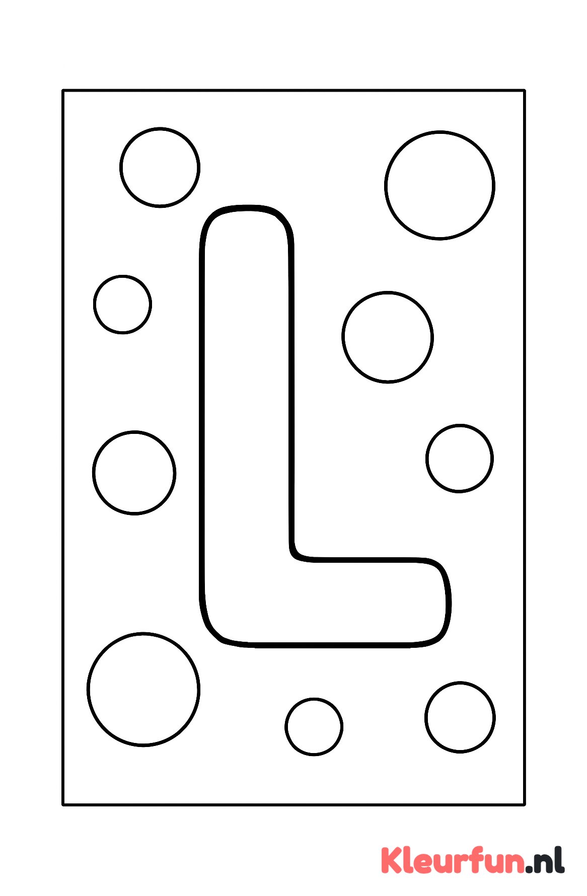 Letter L - groot en centraal