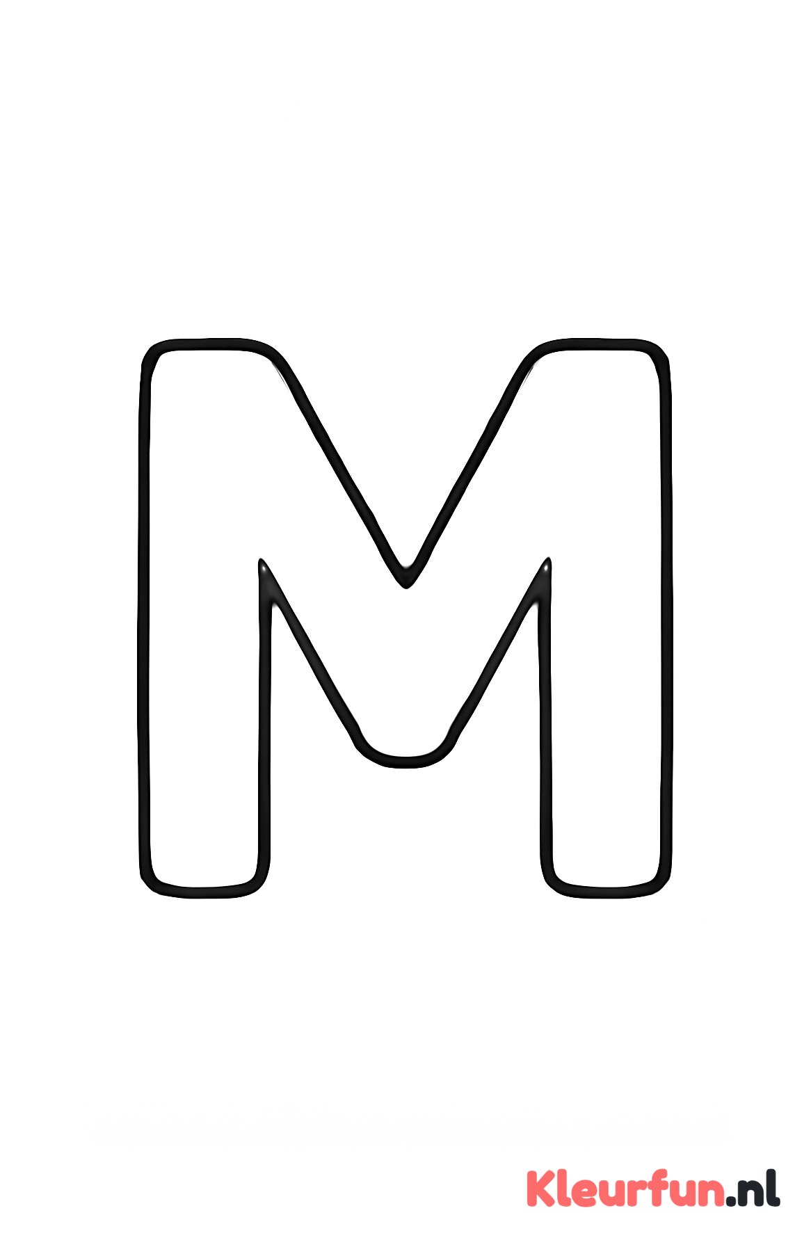 Letter M - prominente kleurplaat