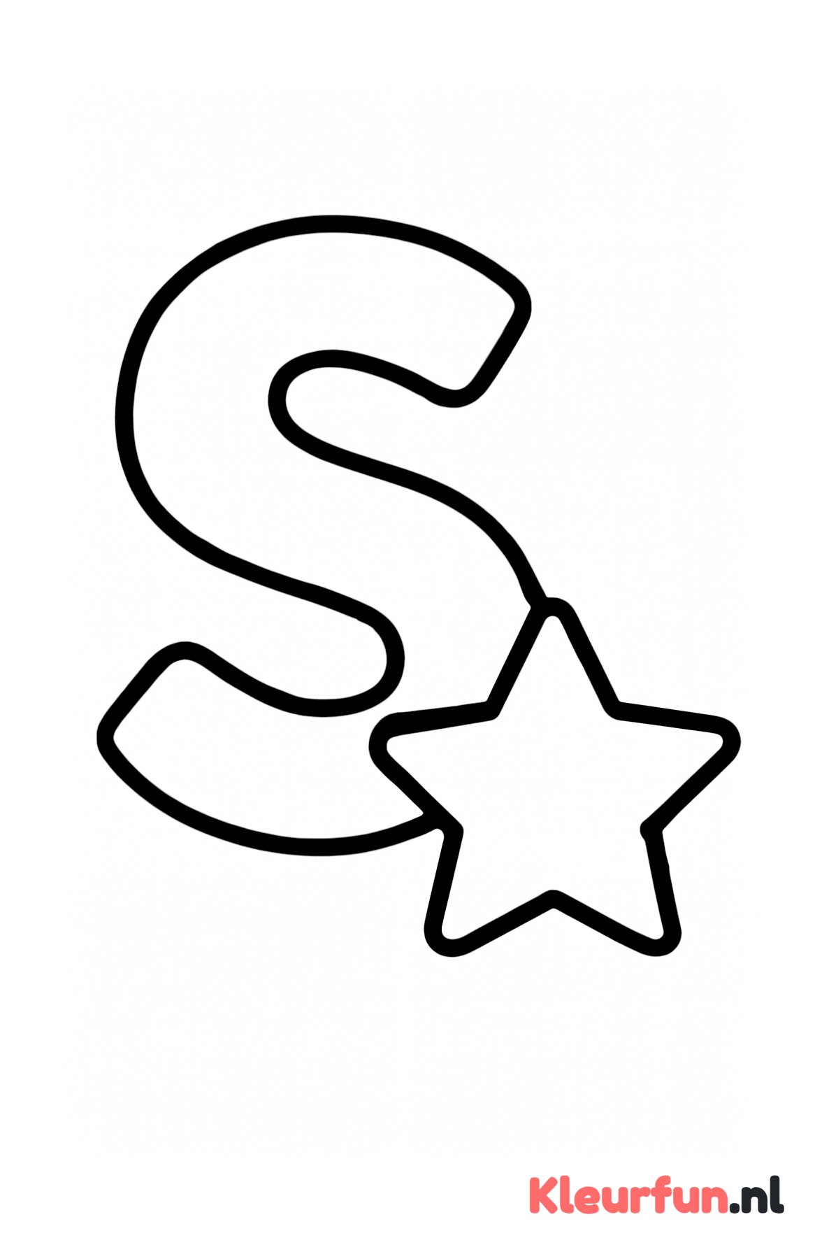 Letter S en ster - eenvoudig voor peuters