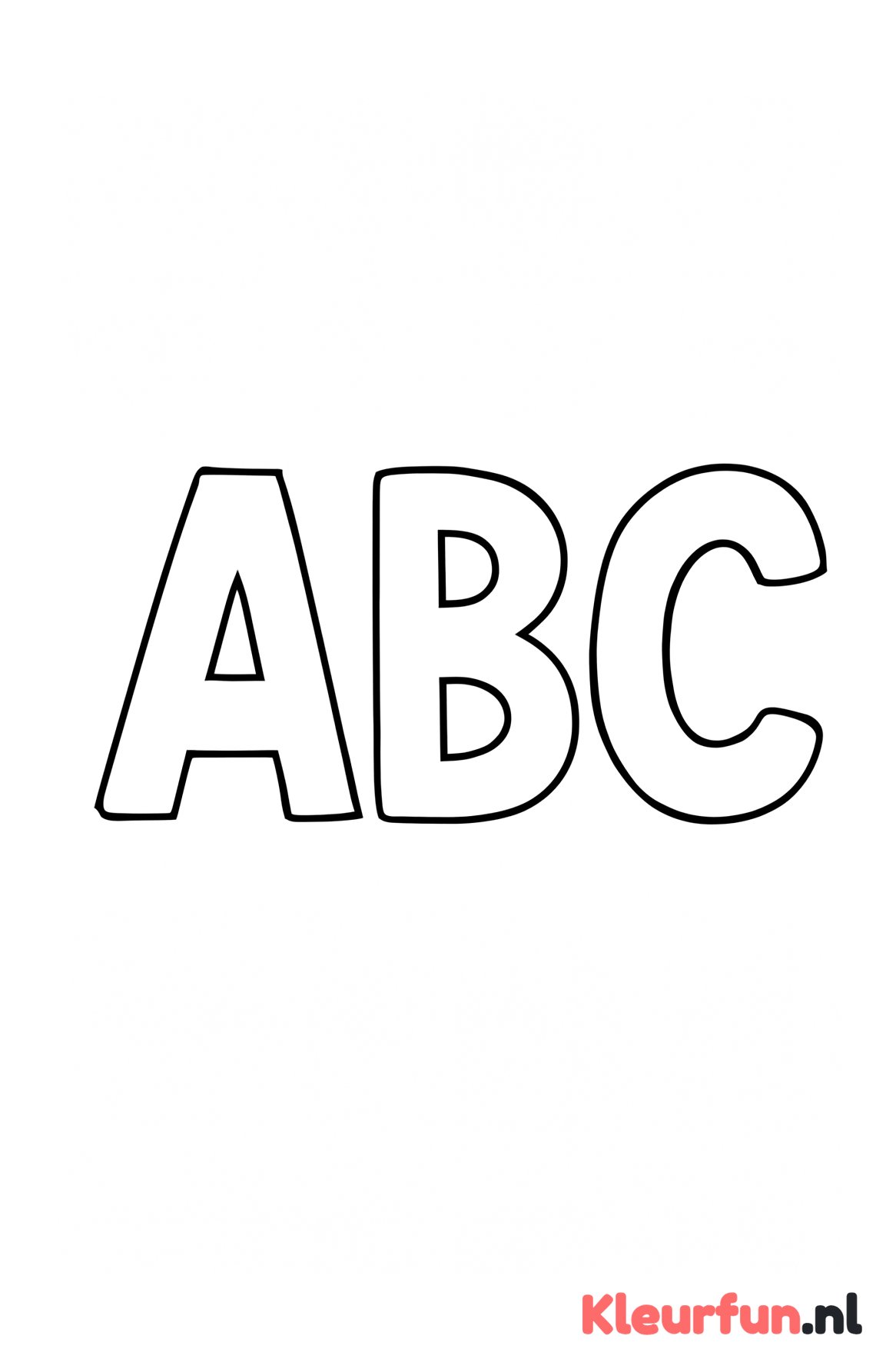 Eenvoudige letters A, B en C