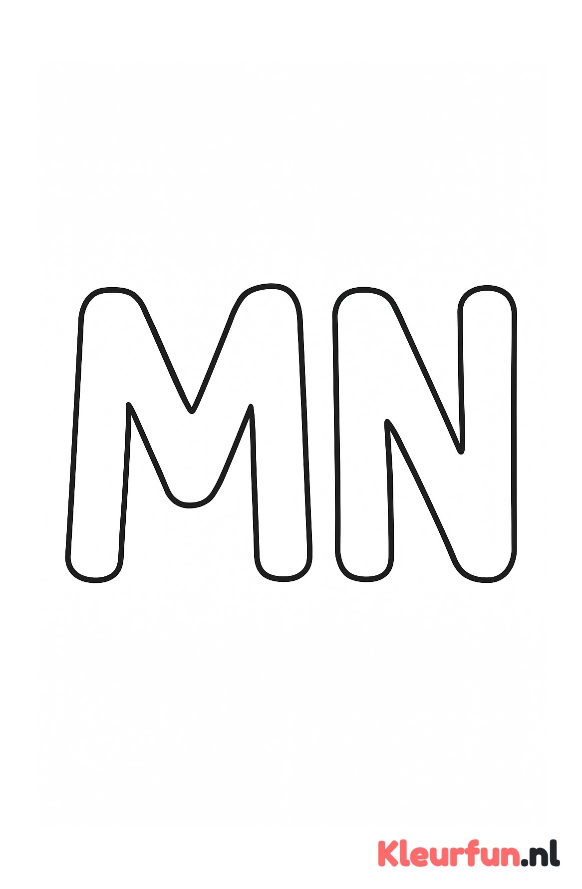 Grote letters M en N voor peuters