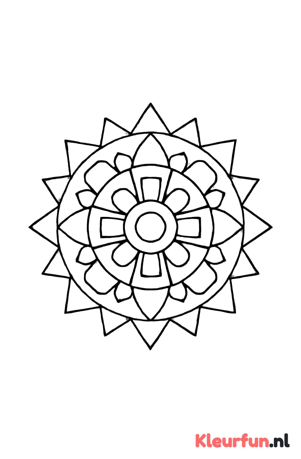 Mandala met geometrische vormen