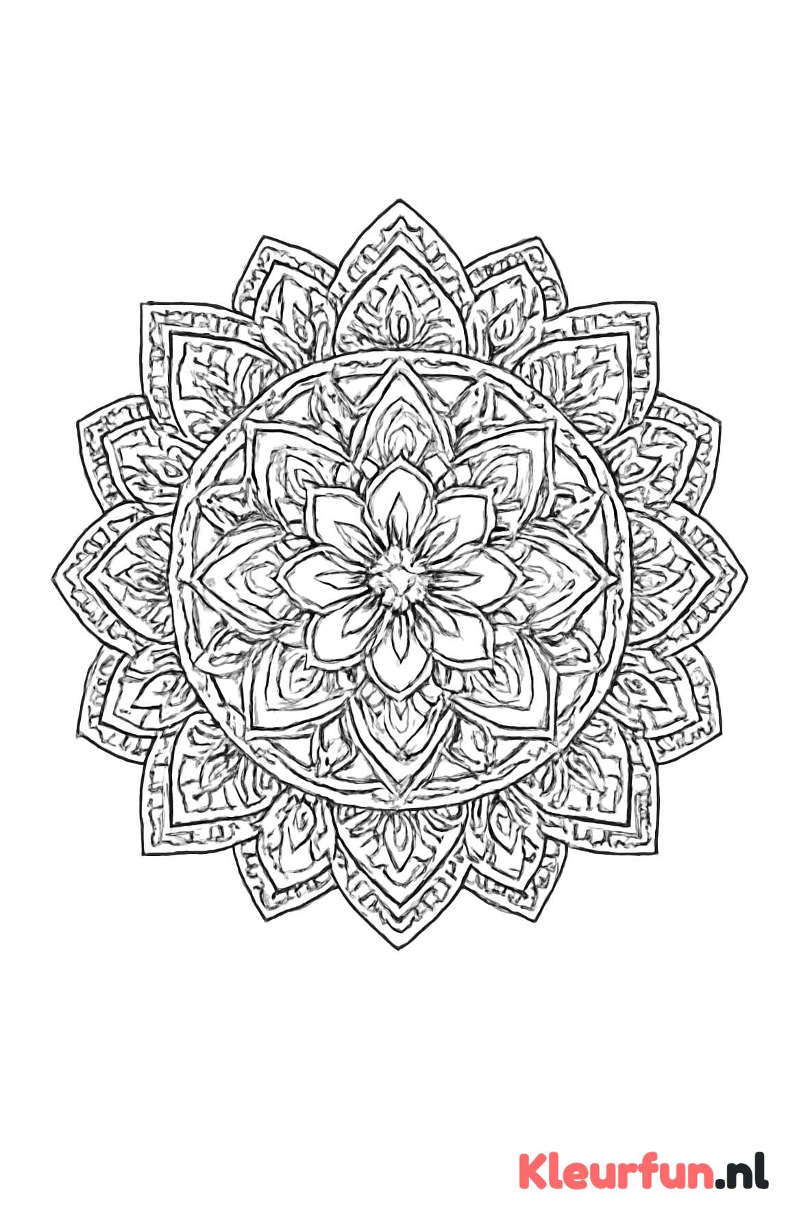 Mandala met grote en kleine vormen