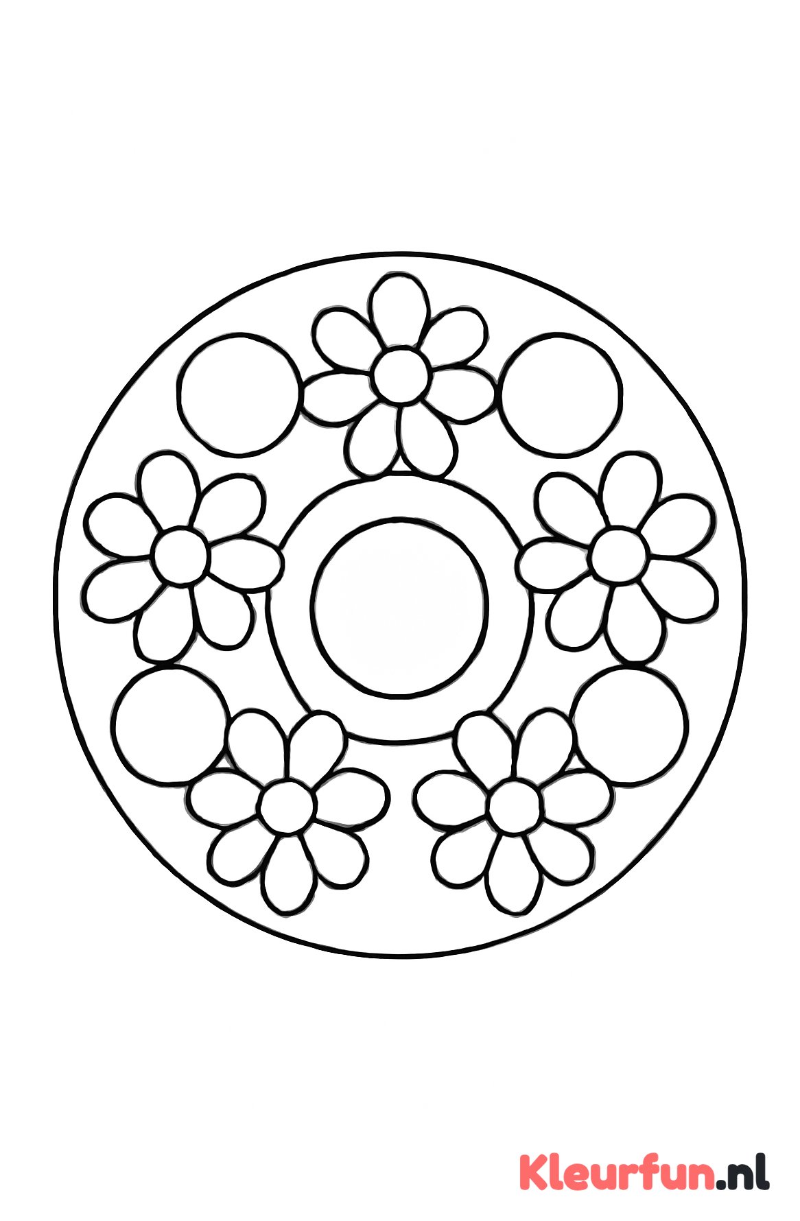 Mandala met grote ronde vormen