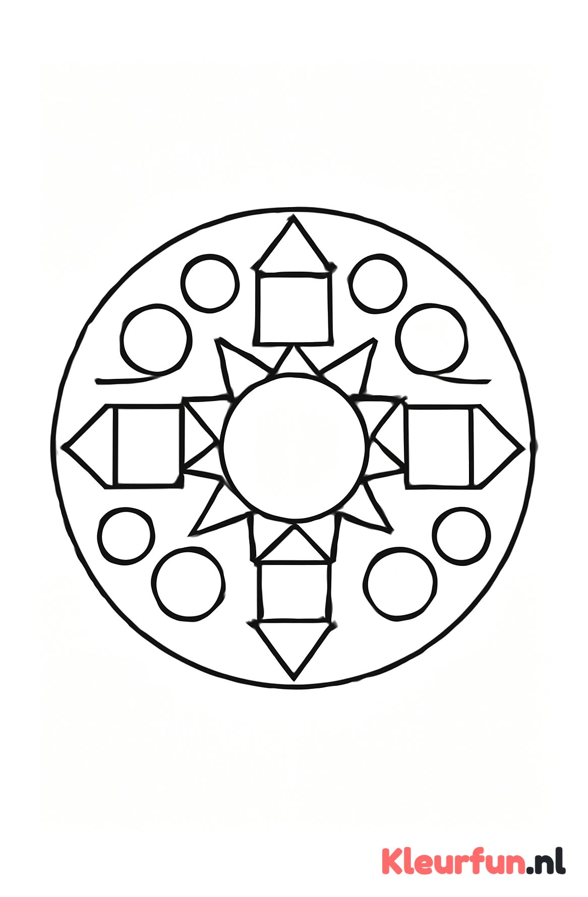 Eenvoudige mandala voor kleuters