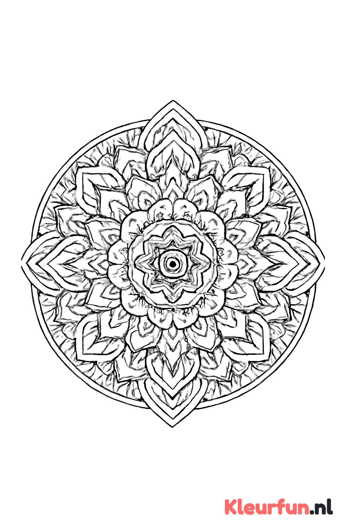 Mandala met ronde en hoekige vormen