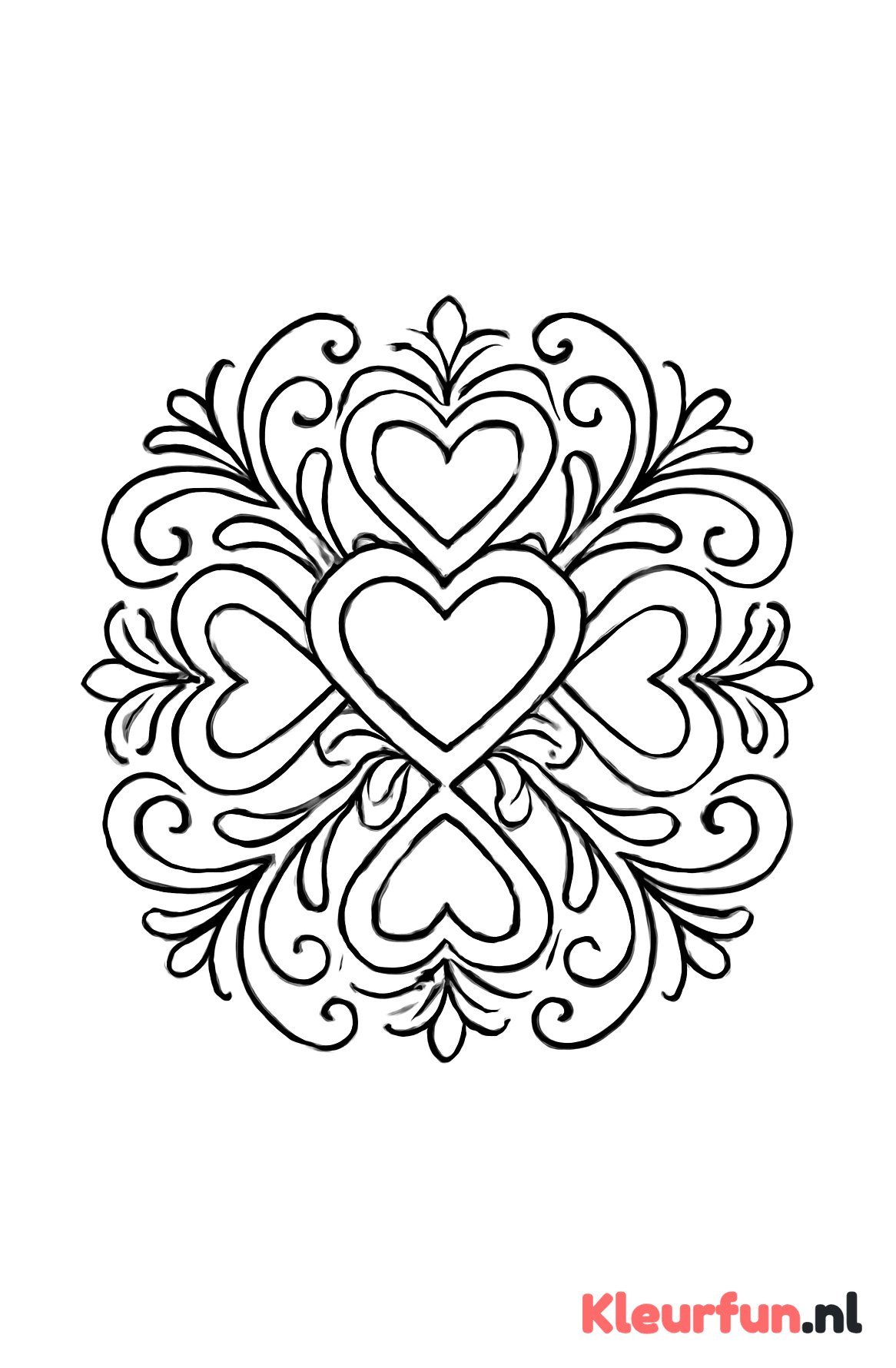 Overlappende Harten Mandala