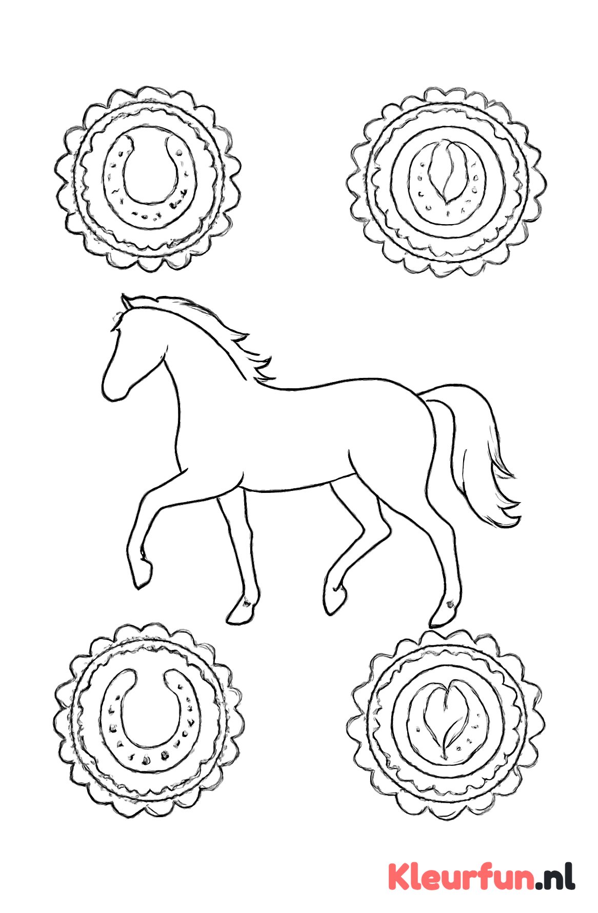 Elegant paard met mandala patronen